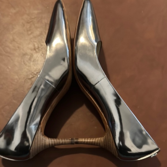 Coach Silver Heels Pointed Toe Pumps - Picture 10 of 13